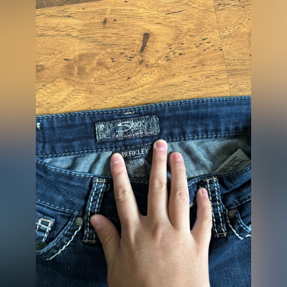 Silver Straight-Leg Jeans - Picture 4 of 6